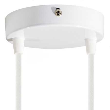 Soporte metal blanco 120mm diámetro y dos salidas