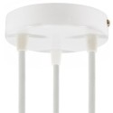Soporte metal blanco 120mm diámetro y tres salidas