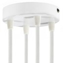 Soporte metal blanco 120mm diámetro y cuatro salidas