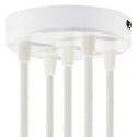 Soporte metal blanco 120mm diámetro y cinco salidas