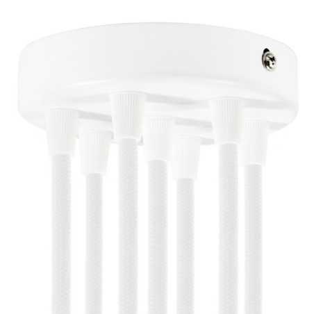 Soporte metal blanco 120mm diámetro y siete salidas