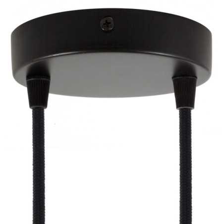 Soporte metal negro 120mm diámetro y dos salidas
