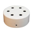 Soporte metal color blanco 100mm diámetro y seis salidas