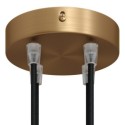 Soporte metal latón 120mm diámetro y cuatro salidas
