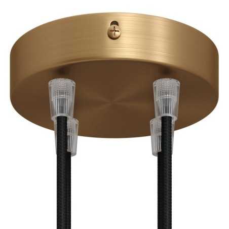 Soporte metal latón 120mm diámetro y cuatro salidas