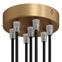 Soporte metal latón 120mm diámetro y siete salidas