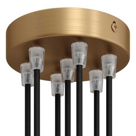Soporte metal latón 120mm diámetro y siete salidas