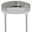 Soporte metal cromo 120mm diámetro y dos salidas