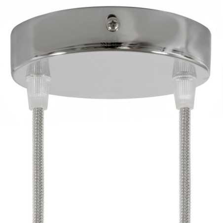 Soporte metal cromo 120mm diámetro y dos salidas