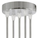 Soporte metal cromo 120mm diámetro y cinco