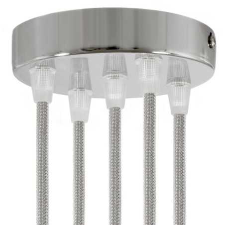 Soporte metal cromo 120mm diámetro y cinco
