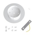 Soporte metal color mostaza 200mm con 7 orificios