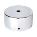 Soporte metal cromo brillo 80mm diámetro alto una salida