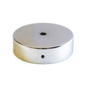 Soporte de metal cromo brillo 60mm diámetro y una salida