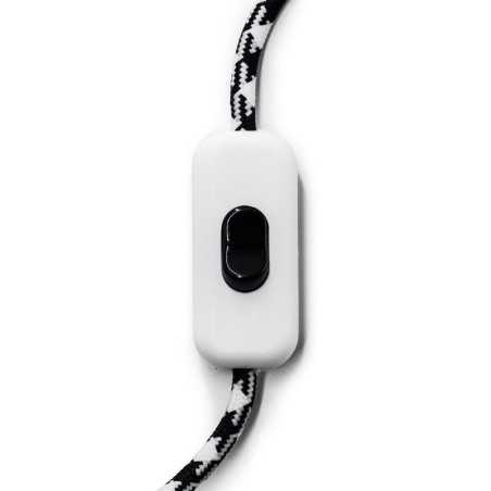 Interruptor de paso blanco y negro para lámparas