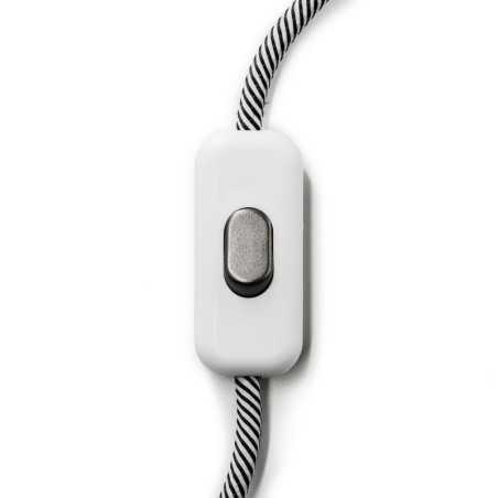 Interruptor de paso blanco y titanio para lámparas