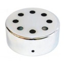 Soporte metal cromo brillo 100mm diámetro y ocho salidas