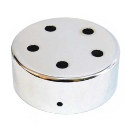 Soporte metal cromo brillo 100mm diámetro y cinco salidas