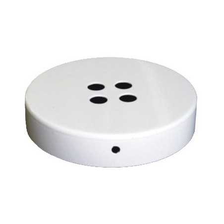 Soporte metal color blanco 100mm diámetro y cuatro salidas