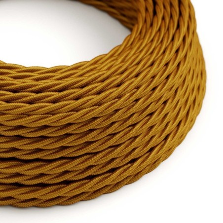 Cable decorativo textil trenzado acabado color dorado
