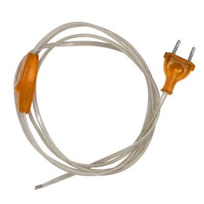 Conexión plástica 170cm interruptor y clavija naranjas