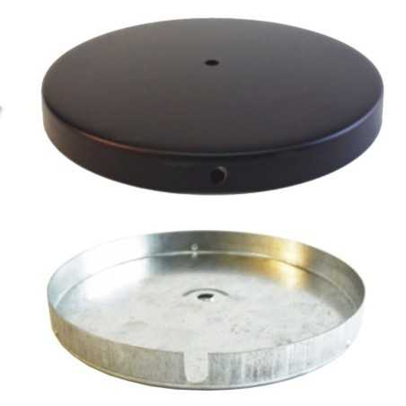 Base pie para lámparas color negro 140mm x 20mm