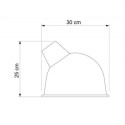 Pantalla de estilo industrial inclinada blanca 300mm x 250mm