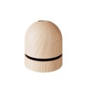 Portalámparas rosca E27 con arandelas madera natural