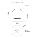 Portalámparas rosca E27 con arandelas madera natural