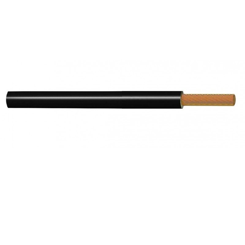 Cable unipolar teflon color negro sección 1 x 0.75 mm2