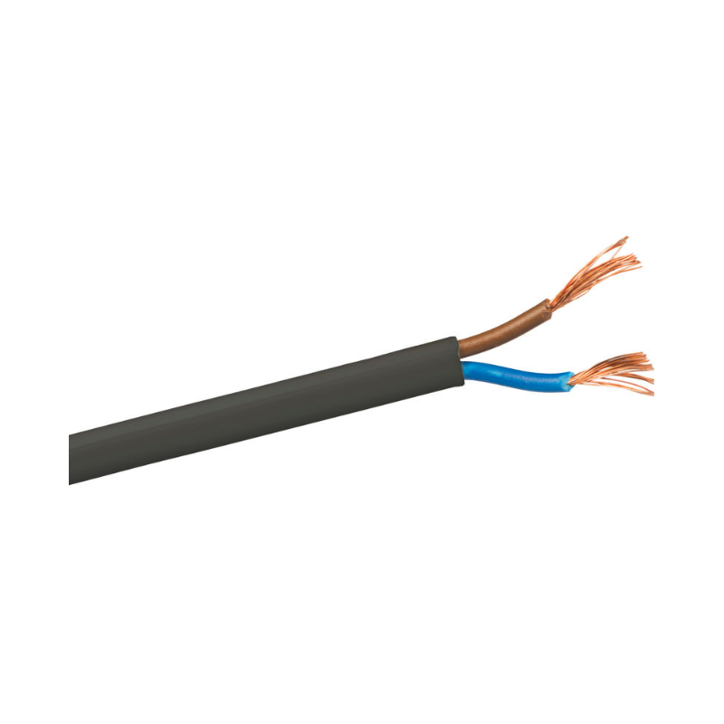 Cable manguera plano negro 2 x 0