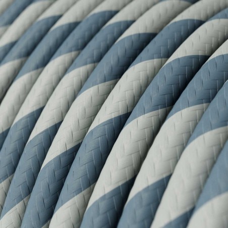 Cable decorativo textil a metros homologado azul calm