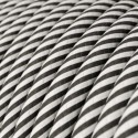 Cable decorativo textil a metros homologado gris zig zag