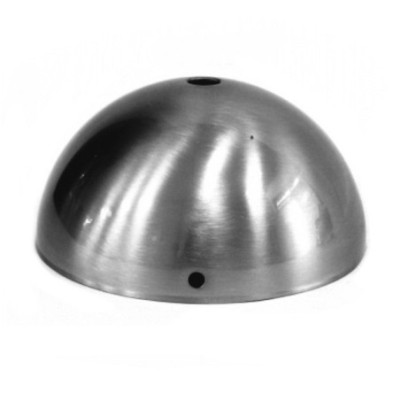 Soporte metal acero mate de 100mm esfera y una salida