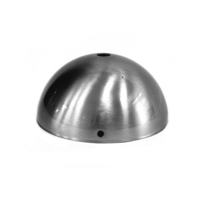 Soporte metal acero mate de 100mm esfera y una salida