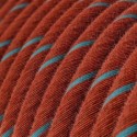 Cable decorativo textil a metros homologado terracota y azul
