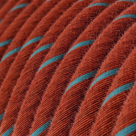 Cable decorativo textil a metros homologado terracota y azul