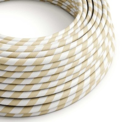 Cable decorativo textil a metros homologado vainilla vintage