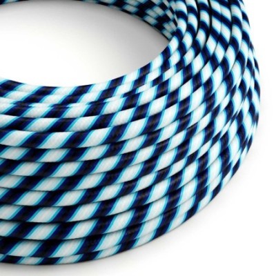 Cable decorativo textil a metros homologado azul pantano