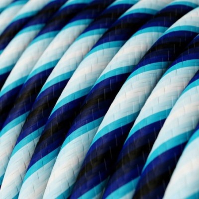 Cable decorativo textil a metros homologado azul pantano