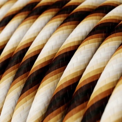 Cable decorativo textil a metros homologado marrón retro