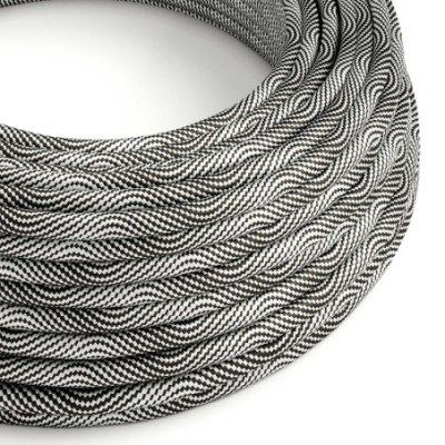 Cable decorativo textil a metros homologado negro laberinto