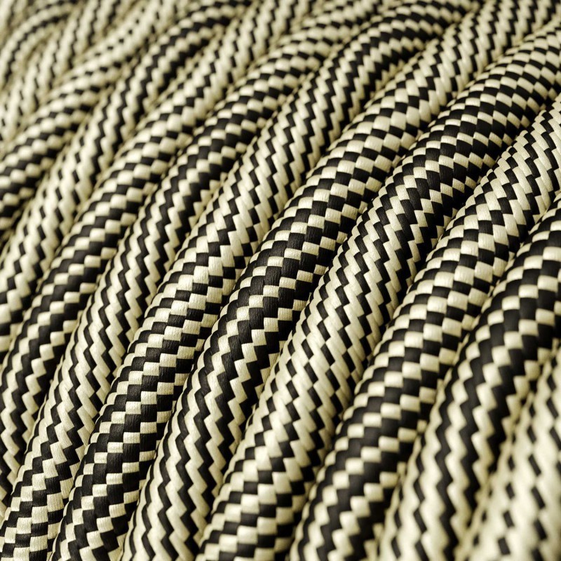 Cable decorativo textil a metros homologado dorado laberinto