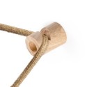 Pieza en V para pasar cables decorativos madera natural