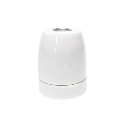 Portalámparas E27 porcelana cuerpo liso – Fábrica Tu Lámpara