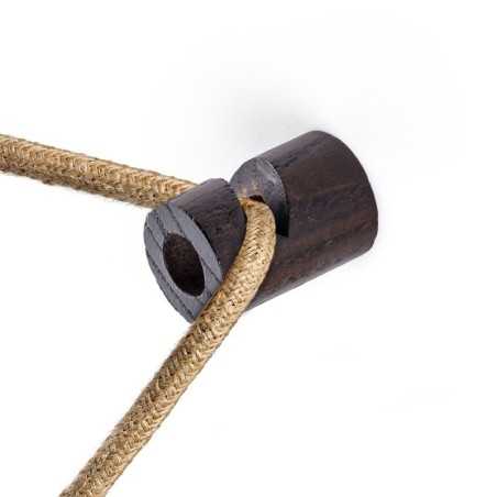 Gancho en V de madera para cable textil | FABRICA TU LÁMPARA