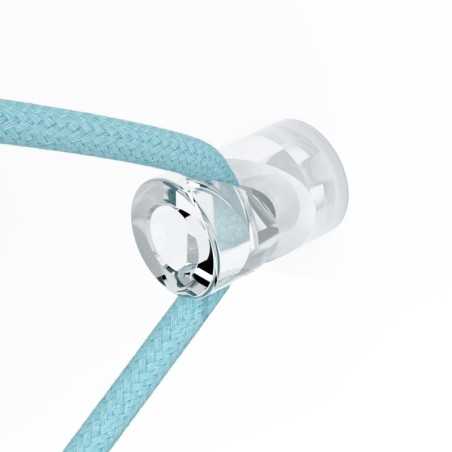 Gancho en V de madera para cable textil | FABRICA TU LÁMPARA