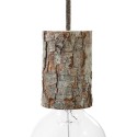 Portalámparas E27 madera natural tronco árbol