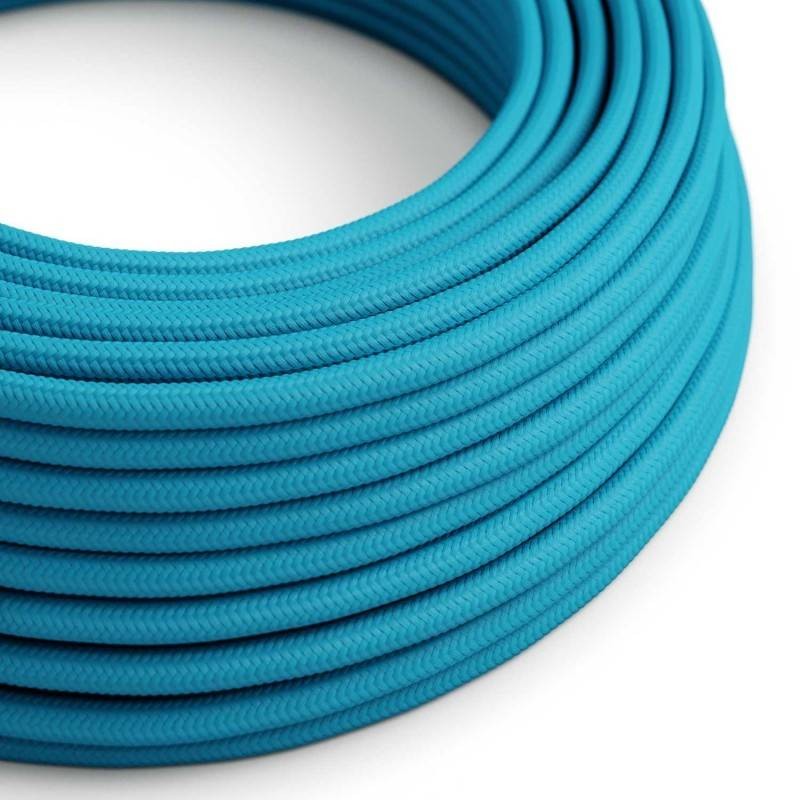 Cable decorativo textil a metros homologado color turquesa