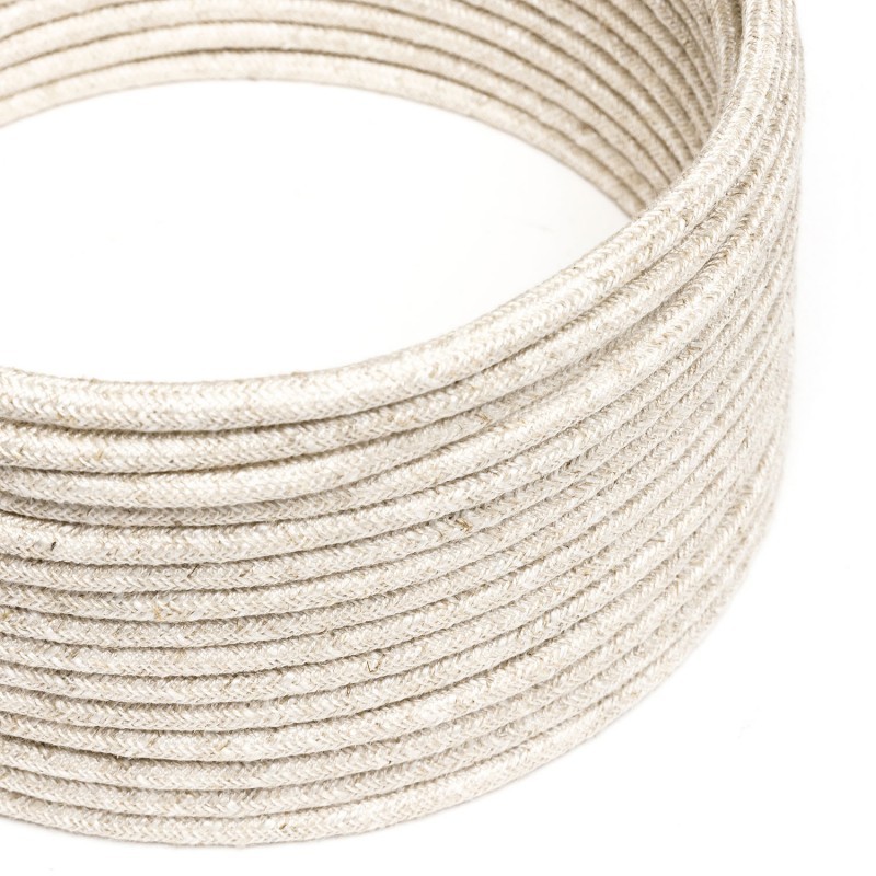 Cable decorativo textil a metros homologado lino natural